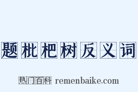 题枇杷树反义词是什么意思的图片